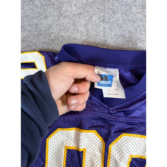 VTG 90s Minnesota Vikings Carter #80 NFL Team Adidas Jersey Youth 8 Sportswear - Picture 5 of 8